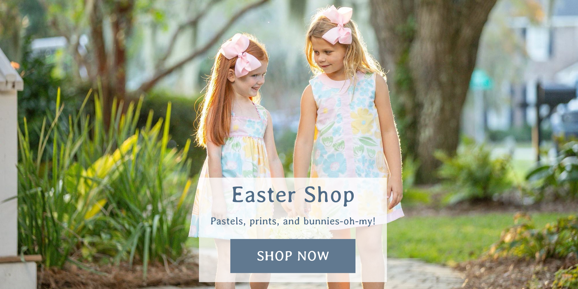Pastels, prints, and bunnies-oh-my! Shop Now!