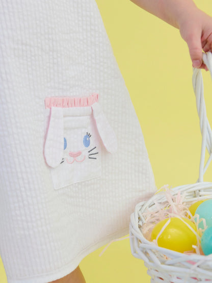 The La Jolla Pink Bunny Ears Seersucker Dress