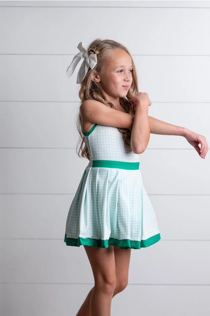 The Hilton Head Green Check Athletic Dress