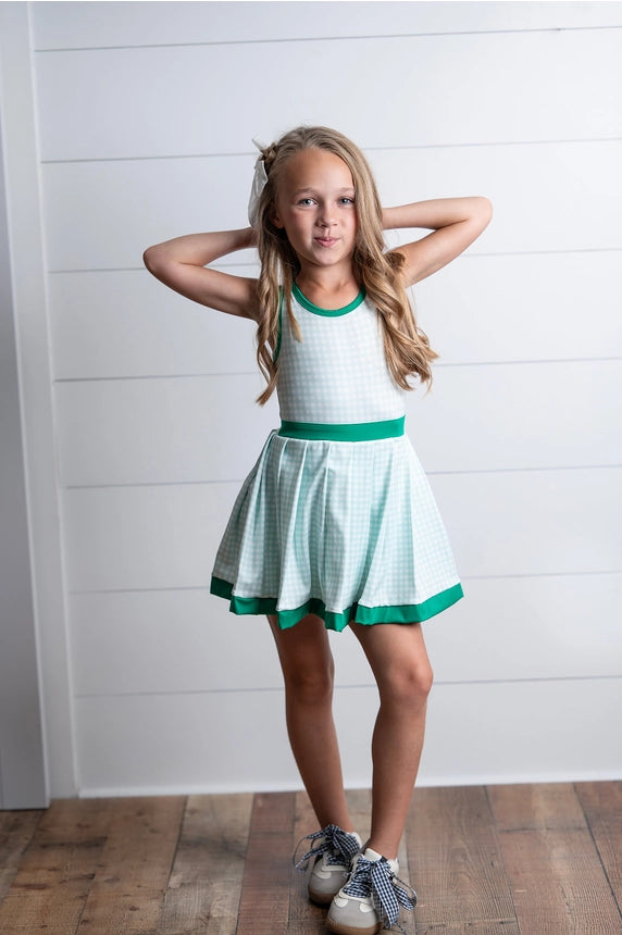 The Hilton Head Green Check Athletic Dress