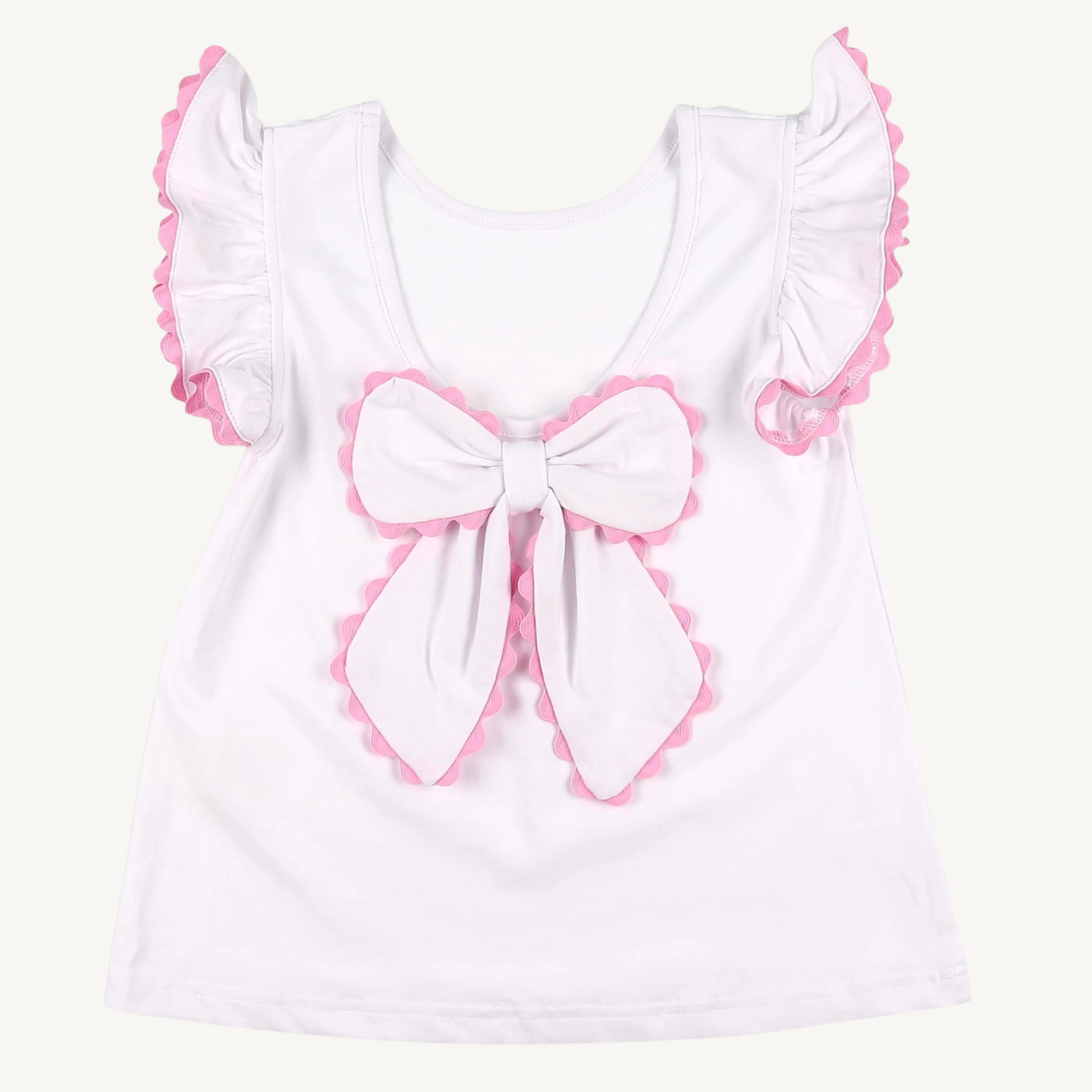 The Grayton Beach White Bow Back Top