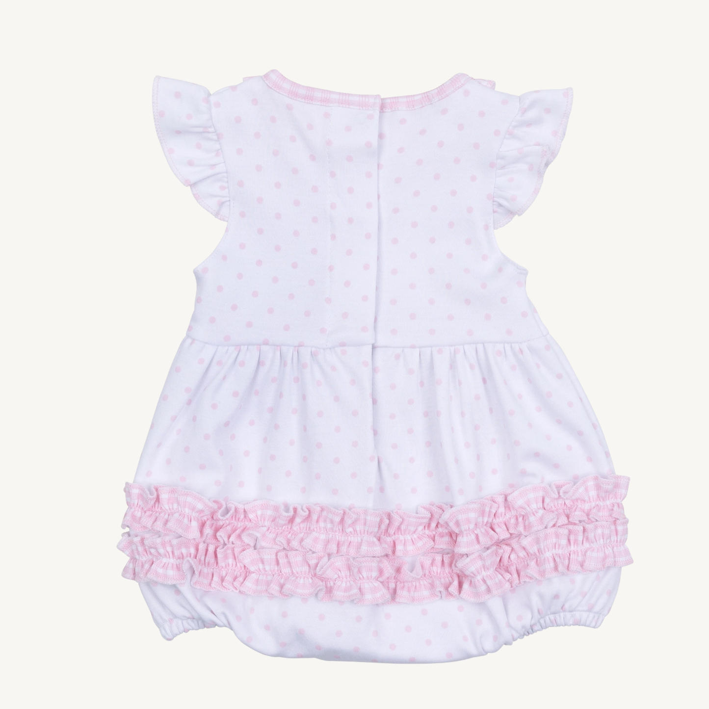 The Destin Gingham Dots Ruffle Bubble