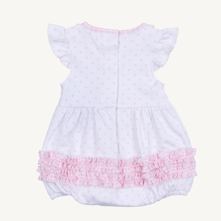 The Destin Gingham Dots Ruffle Bubble