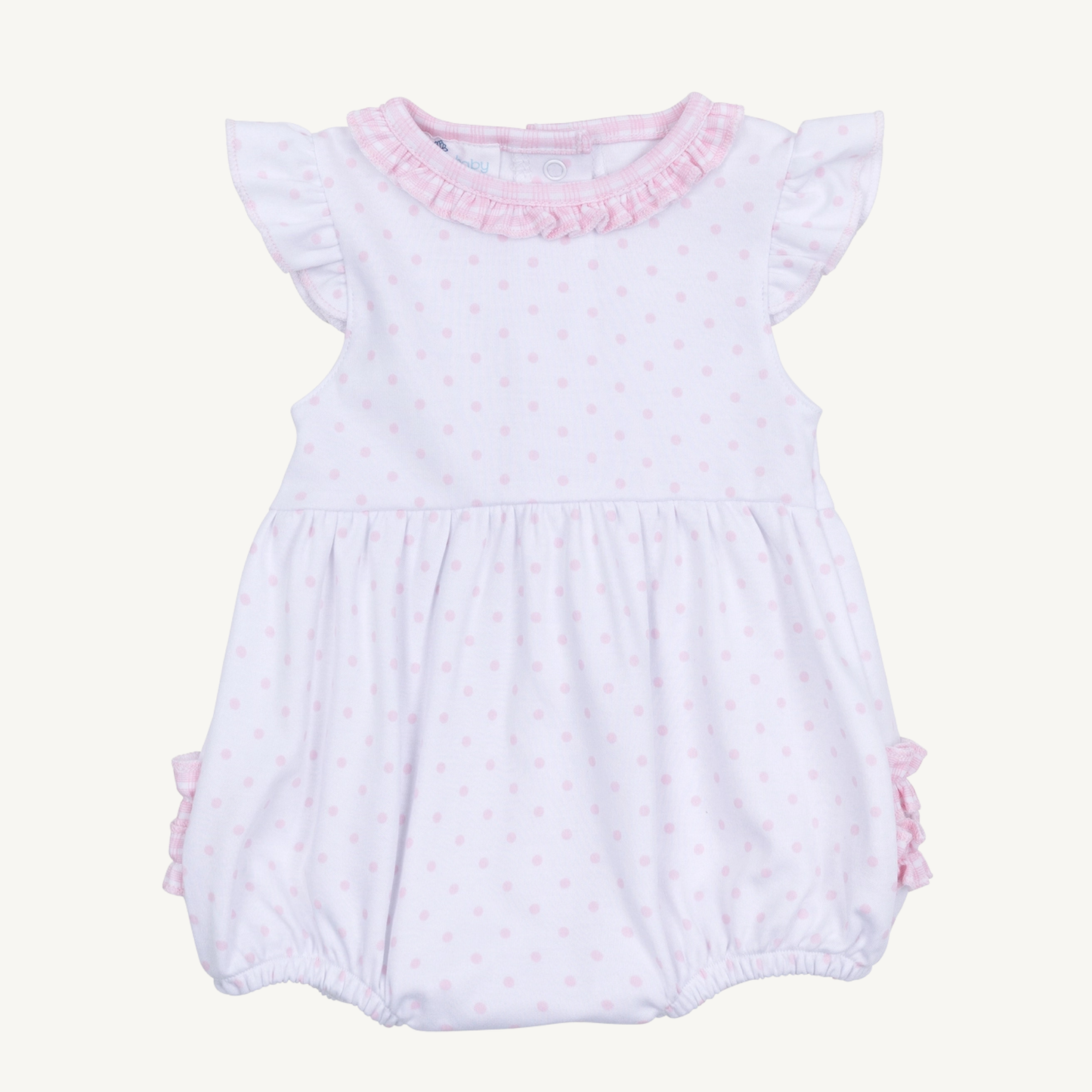 The Destin Gingham Dots Ruffle Bubble