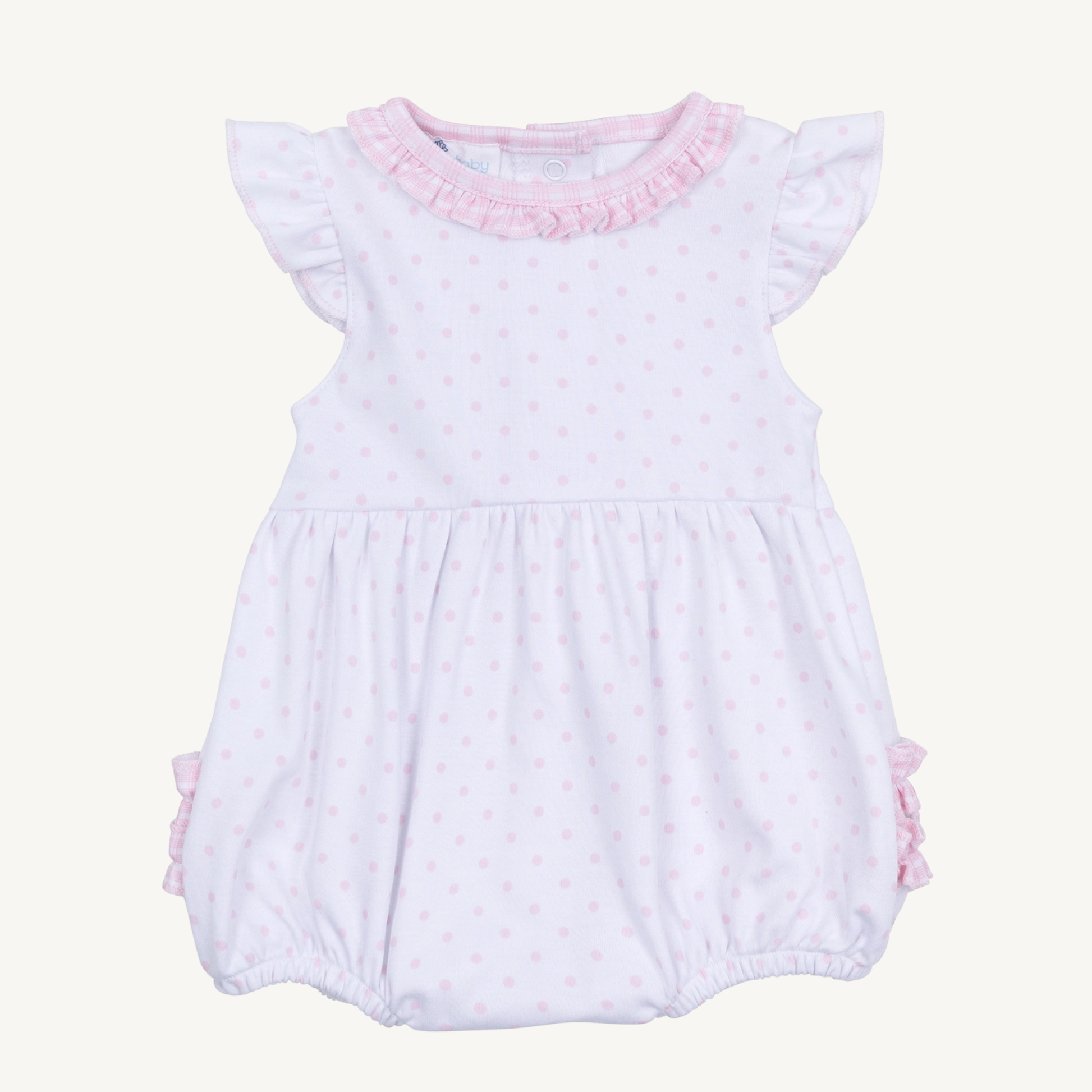 The Destin Gingham Dots Ruffle Bubble