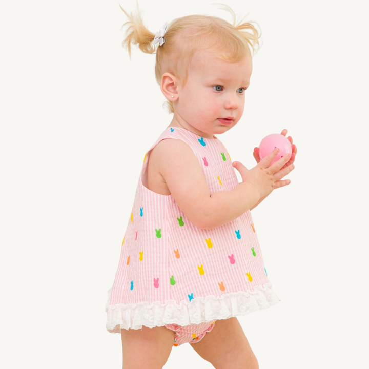 The Miami Beach Pink Bunny Bloomer Set