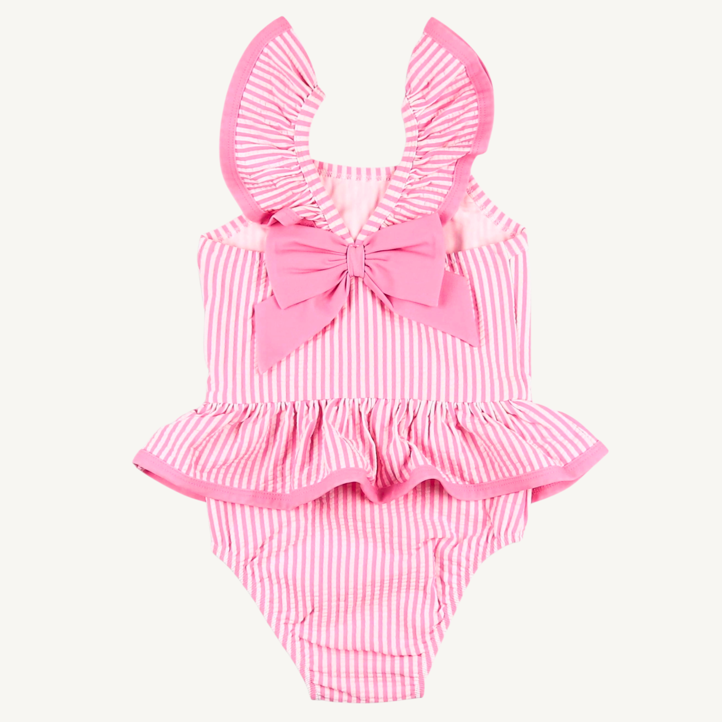 The Oahu Pink Seersucker Swimsuit