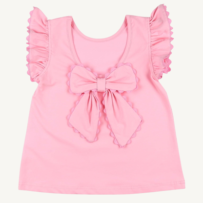 The Folly Beach Sunny Blooms Bow Back Top