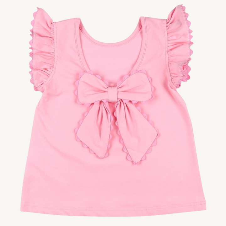 The Folly Beach Sunny Blooms Bow Back Top