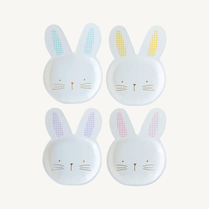 The Gingham Bunny Shaped Plate Set