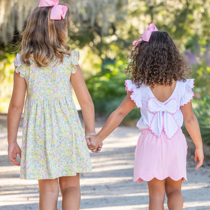 The Grayton Beach White Bow Back Top
