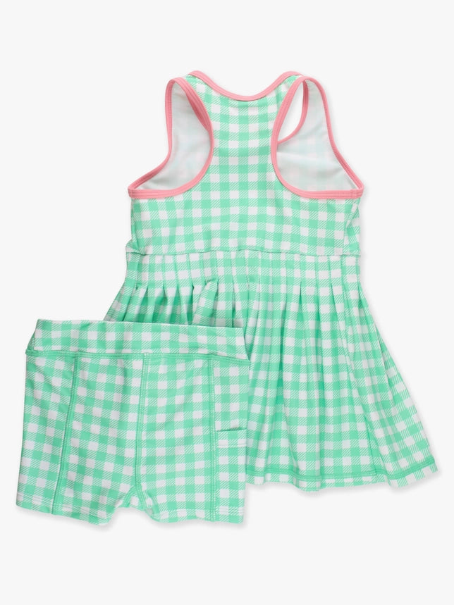 The Del Mar Green Gingham Athletic Dress