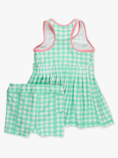 The Del Mar Green Gingham Athletic Dress
