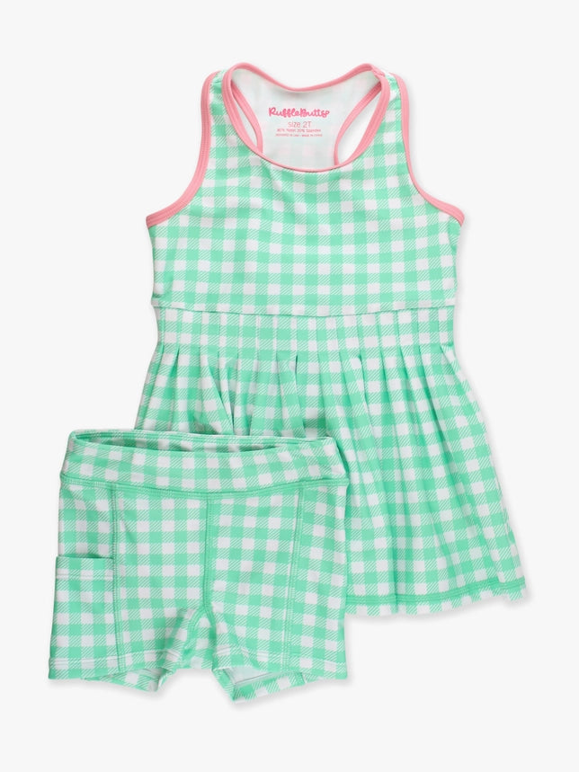 The Del Mar Green Gingham Athletic Dress