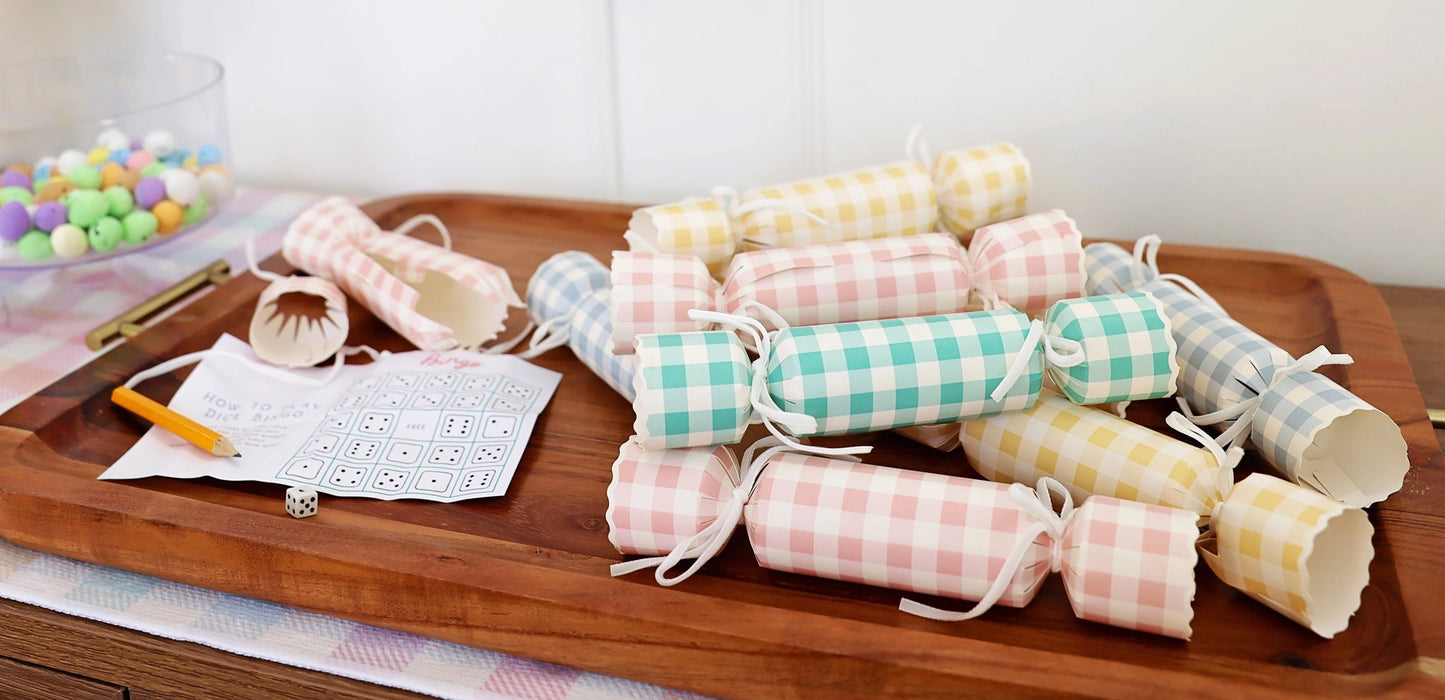 The Pastel Gingham Party Crackers